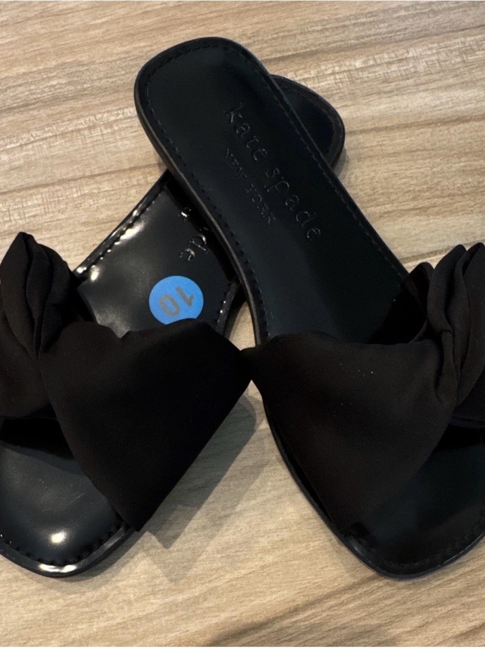 Kate Spade Black Knot Slide Sandals